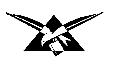 logo flying bird in black triangle