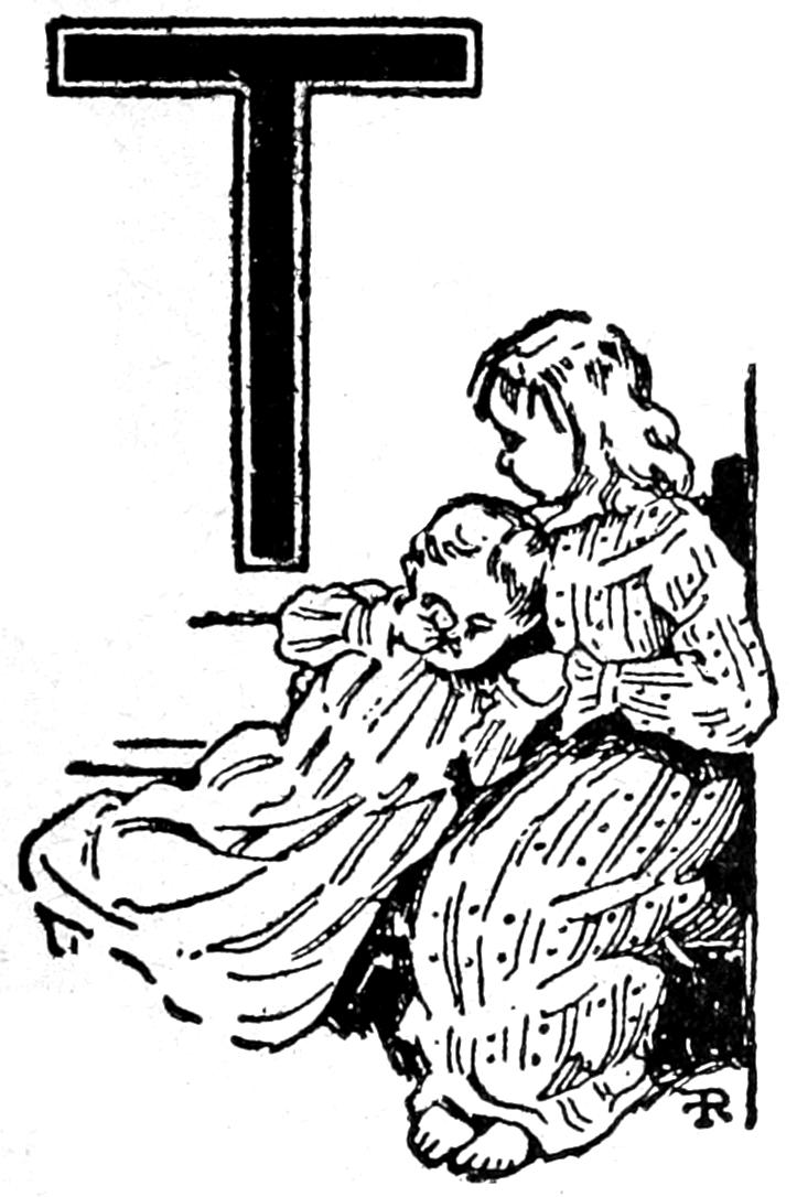 Capital T; two little girls consoling each other