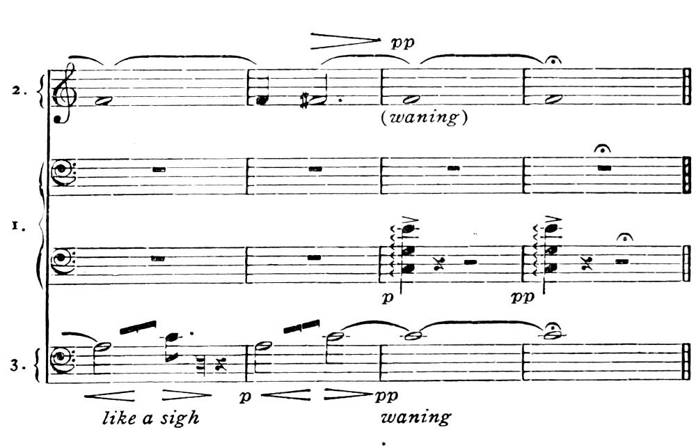 The end of the musical passage.