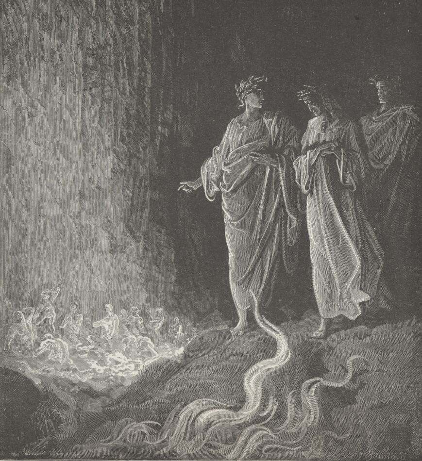 DANTE'S INFERNO. by Dante Alighieri. Translated by the Rev. Henry Francis  Cary. Illustrated by Gustave Doré - 1901