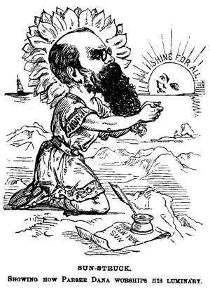 [Illustration: SUN-STRUCK.
      SHOWING HOW PARSEE DANA WORSHIPS HIS LUMINARY.]